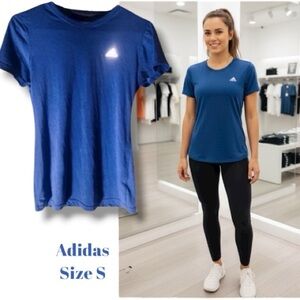 🍭 Adidas Ultimate Tee Blue Activewear Athletic T-Shirt Size Small 🎉 HP 🎉